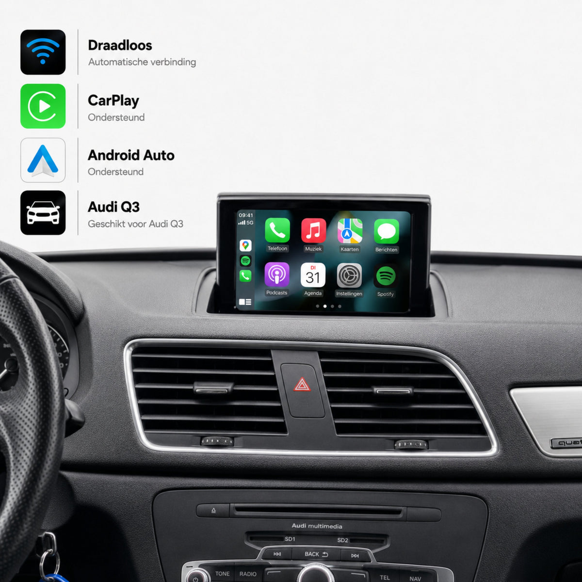 Audi Q3 und Audi RSQ3 | 2011 bis 2018 | CarPlay & Android Auto Box | MMI 2G