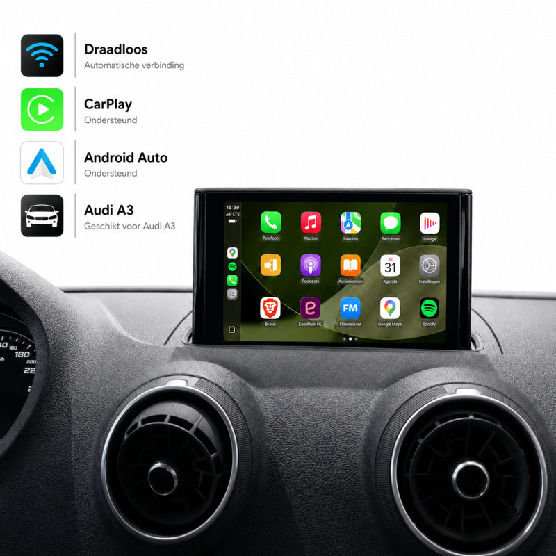 Audi A3, Audi S3 en Audi RS3 | 2013 t/m 2020 | CarPlay & Android Auto Box | MIB-1