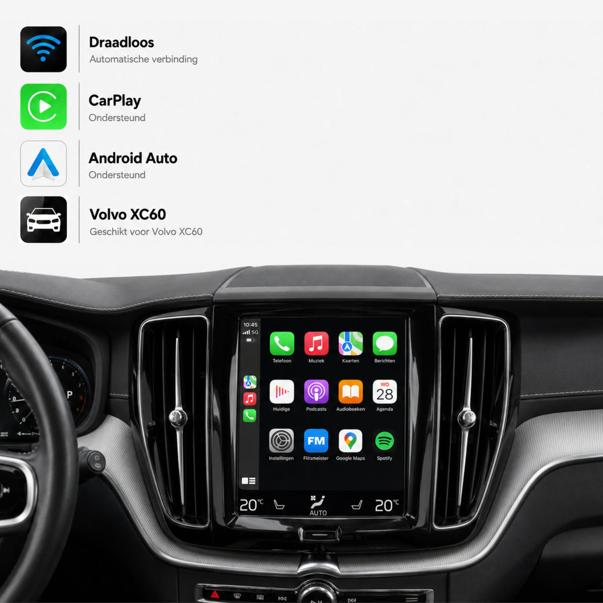 Volvo XC60 | 2018 t/m 2021 | CarPlay & Android Auto Box | Sensus Navigation-1