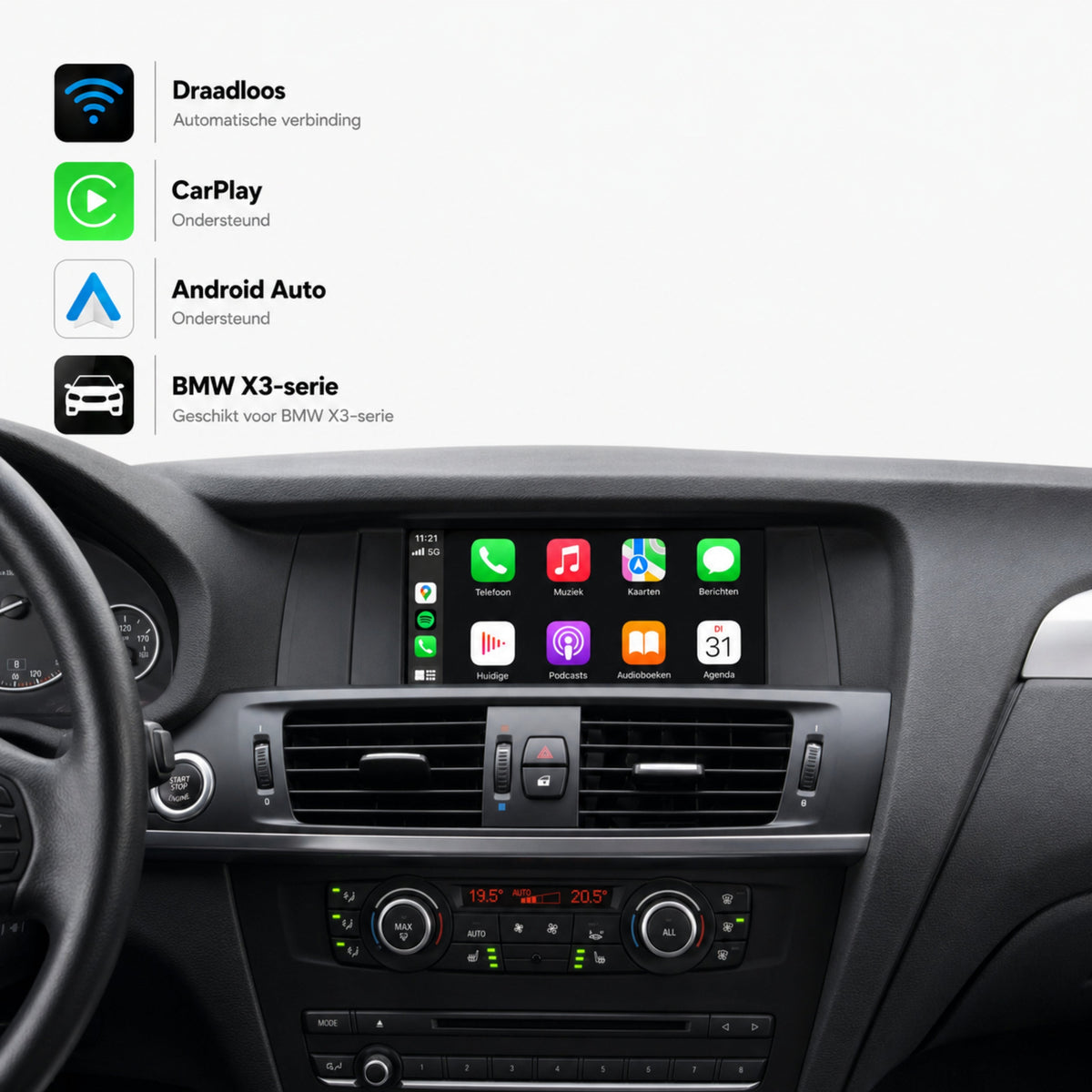 BMW X3 F25 | 2010 to 2013 | CarPlay & Android Auto Box | CIC