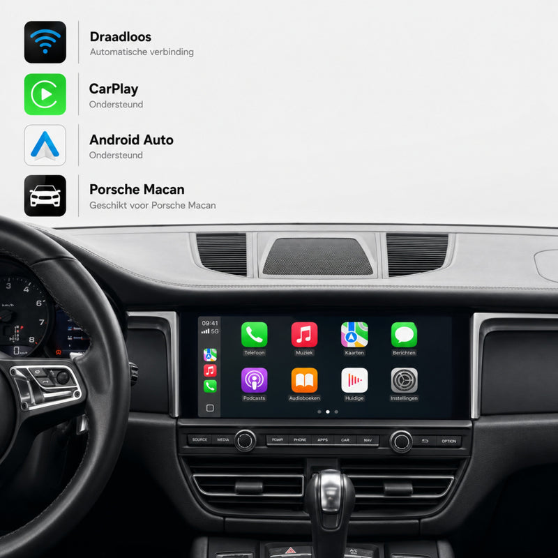 Porsche Macan | 2018 t/m 2026 | CarPlay & Android Auto Box | MIB3-1