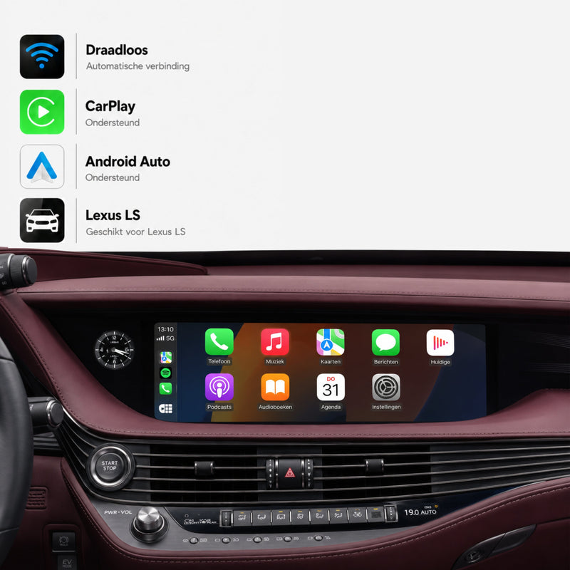 Lexus LS | 2014 t/m 2020 | CarPlay & Android Auto Box | Grote touchpad-1