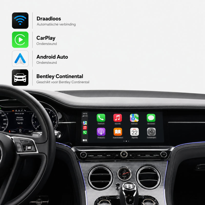 Bentley Continental | 2018 t/m 2025 | CarPlay & Android Auto Box | MIB3-1