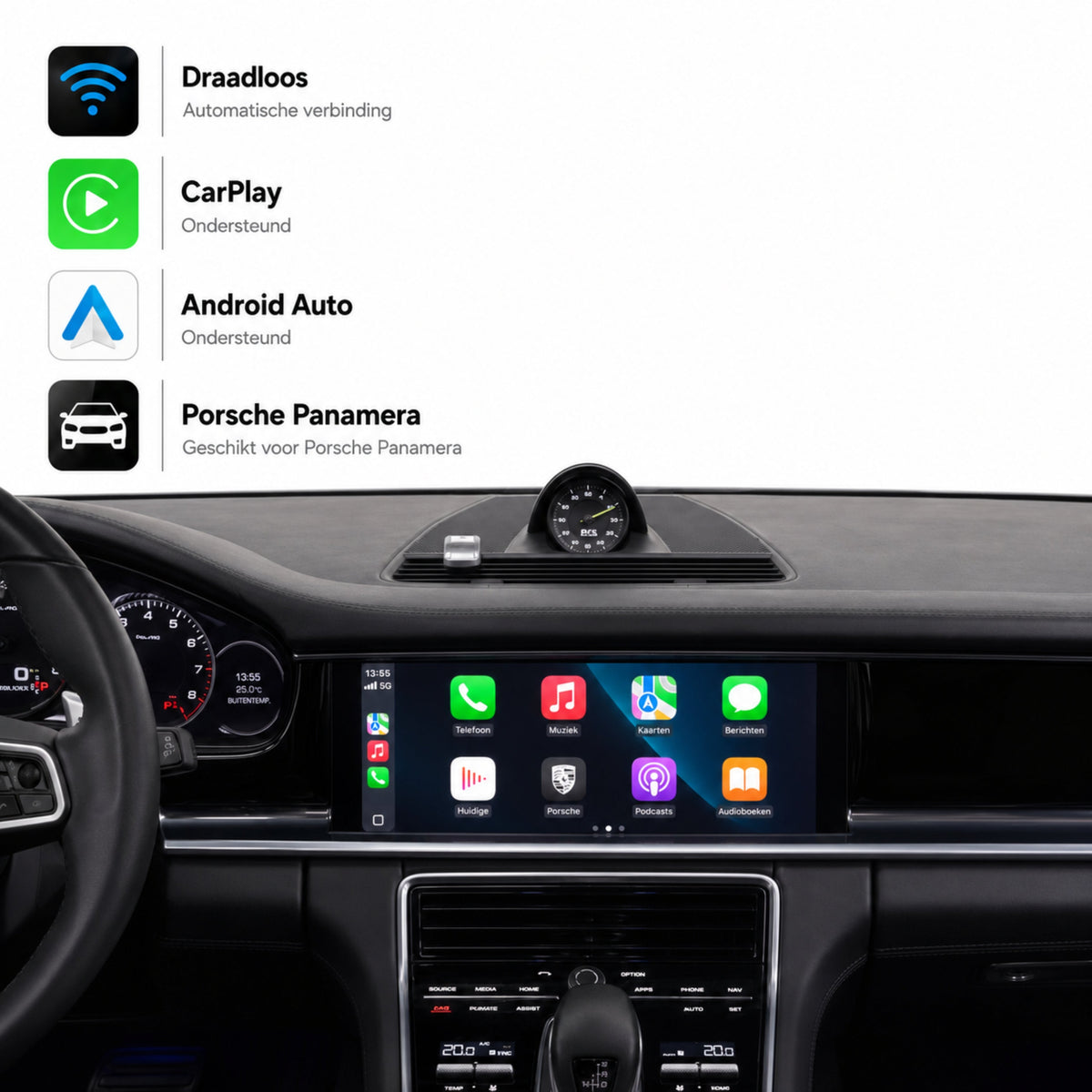 Porsche Panamera | 2016 t/m 2026 | CarPlay & Android Auto Box | PCM 5.0 (MIB3)