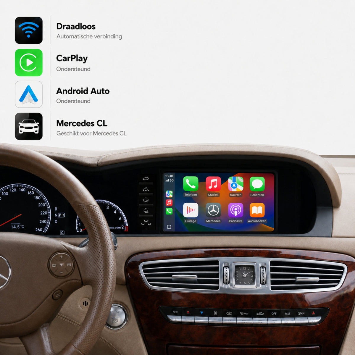 Mercedes CL-Klasse | 2006 bis 2009 | CarPlay & Android Auto Box | NTG 3.0