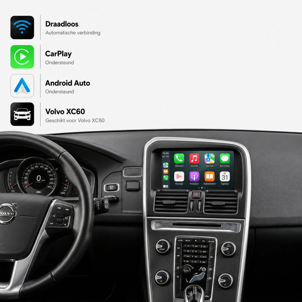 Volvo XC60 | 2011 t/m 2014 | CarPlay & Android Auto Box | Sensus-1
