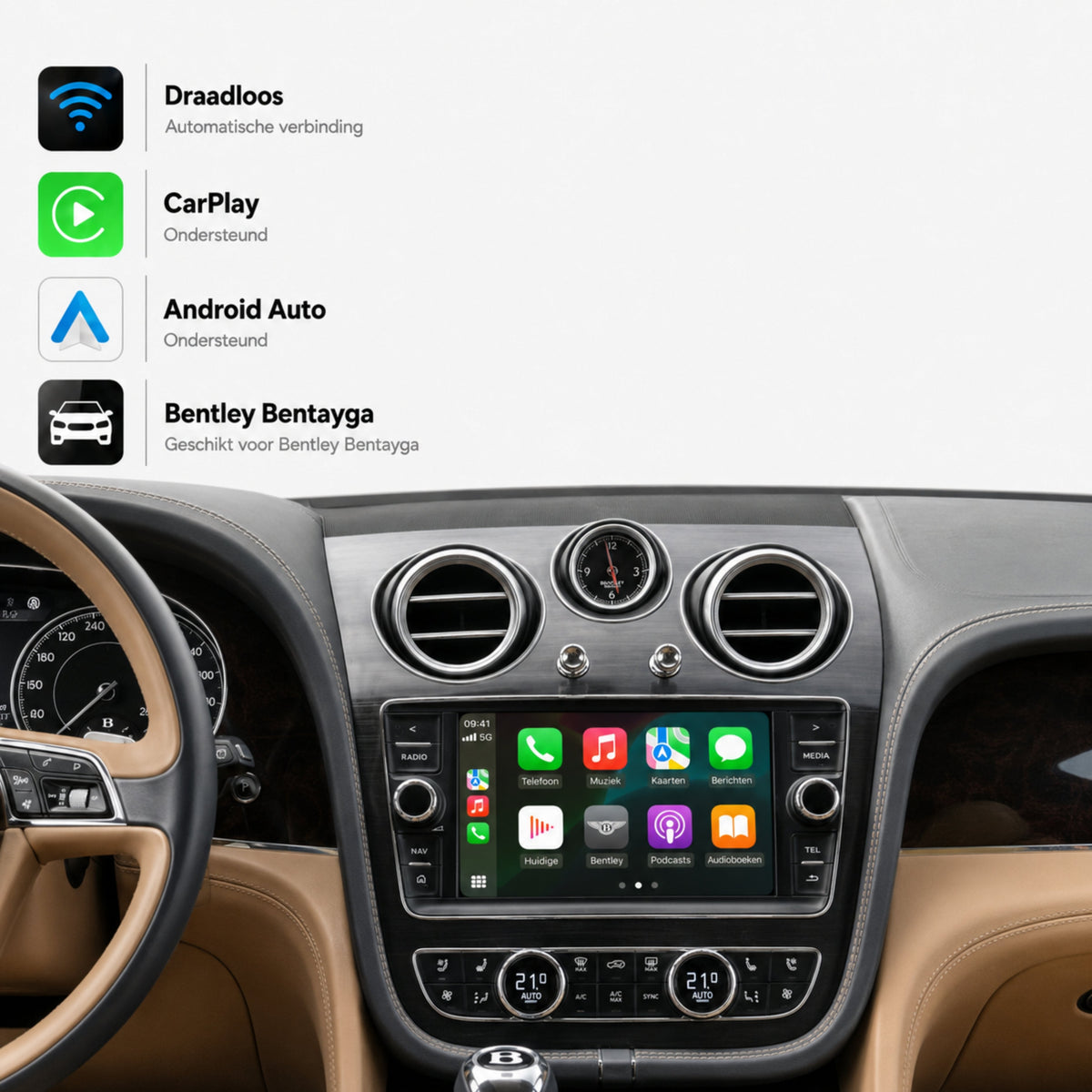 Bentley Bentayga | 2016 t/m 2019 | CarPlay & Android Auto Box-1