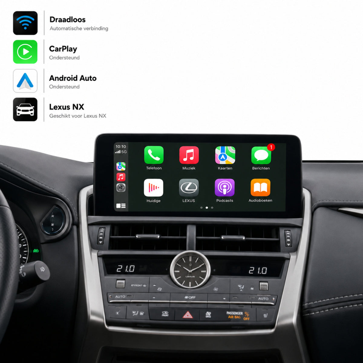 Lexus NX | 2018 t/m 2021 | CarPlay & Android Auto Box | Grote touchpad-1