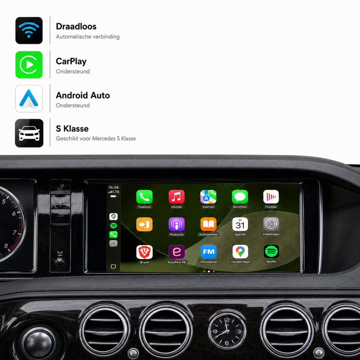 Mercedes S-Klasse W222 | 2013 t/m 2016 | CarPlay & Android Auto Box | NTG 5.0-1