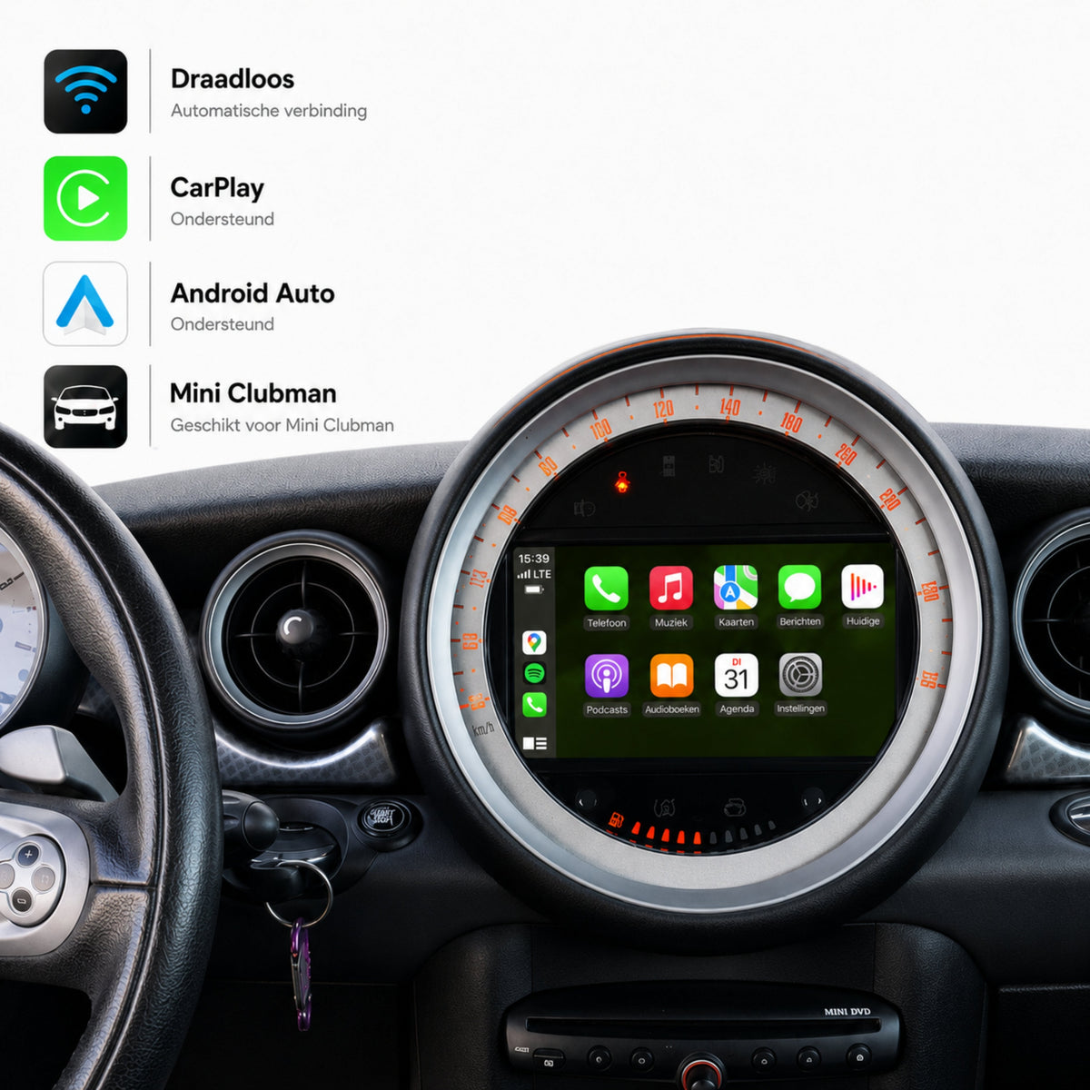 MINI Clubman | 2007 t/m 2010 | CarPlay & Android Auto Box-1