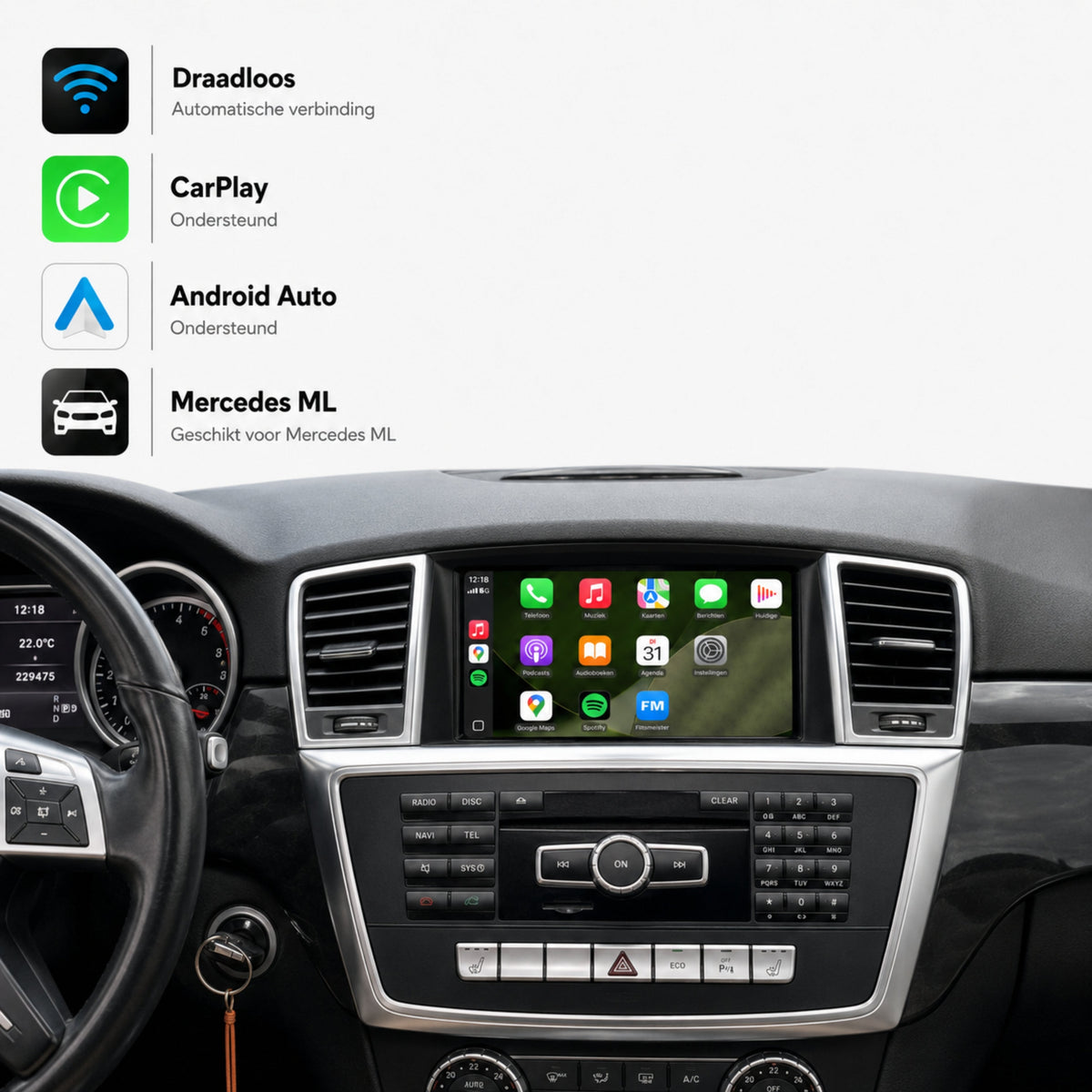 Mercedes ML W166 | 2011 t/m 2015 | CarPlay & Android Auto Box | NTG 4.5-1