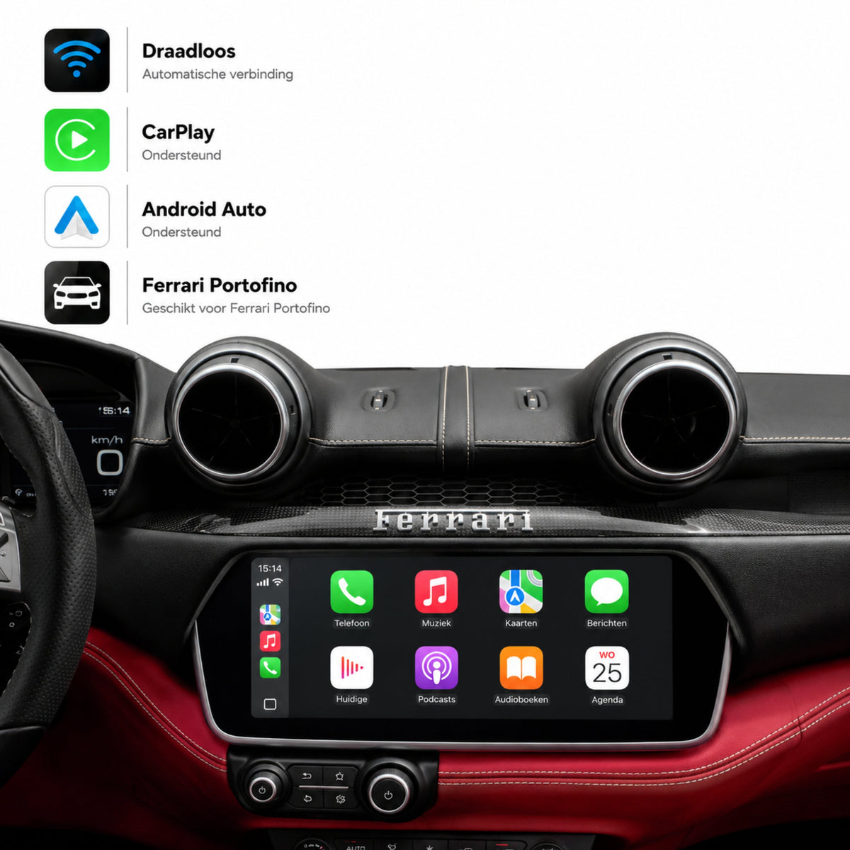 Ferrari Portofino | 2017 t/m 2023 | CarPlay & Android Auto Box | MIB3-1