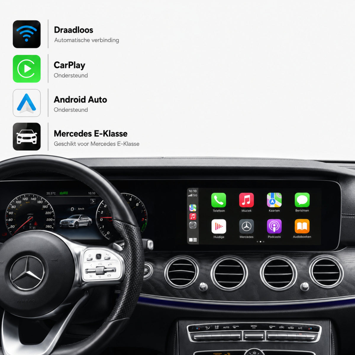 Mercedes E-Klasse W213 | 2020 bis 2023 | CarPlay & Android Auto Box | NTG 6.0 (MBUX)