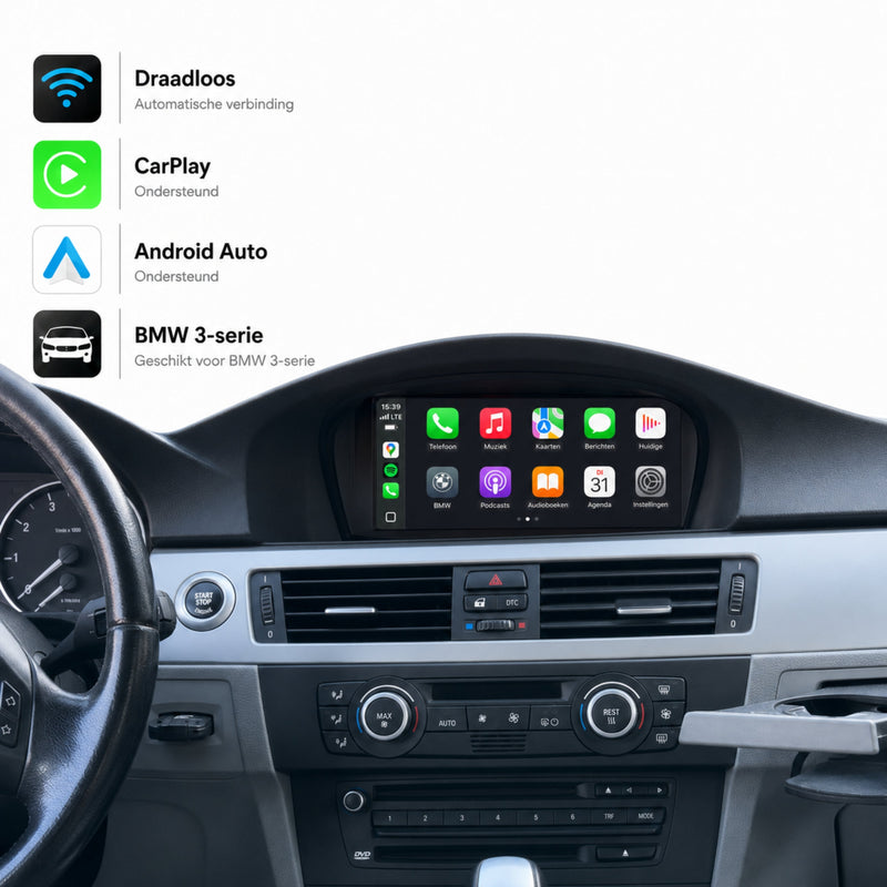 BMW 3 Serie E90/E91/E92/E93 | 2005 t/m 2008 | CarPlay & Android Auto Box | CCC-1