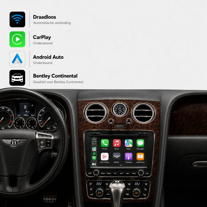 Bentley Continental | 2011 t/m 2018 | CarPlay & Android Auto Box-1