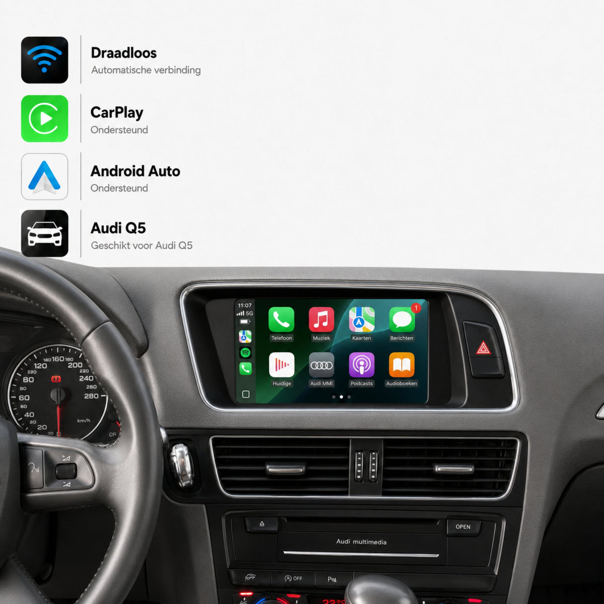 Audi Q5 und Audi SQ5 | 2008 bis 2017 | CarPlay & Android Auto Box | MMI 2G