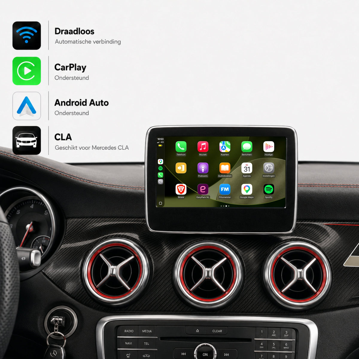 Mercedes CLA-Klasse | 2013 bis 2014 | CarPlay & Android Auto Box | NTG 4.5