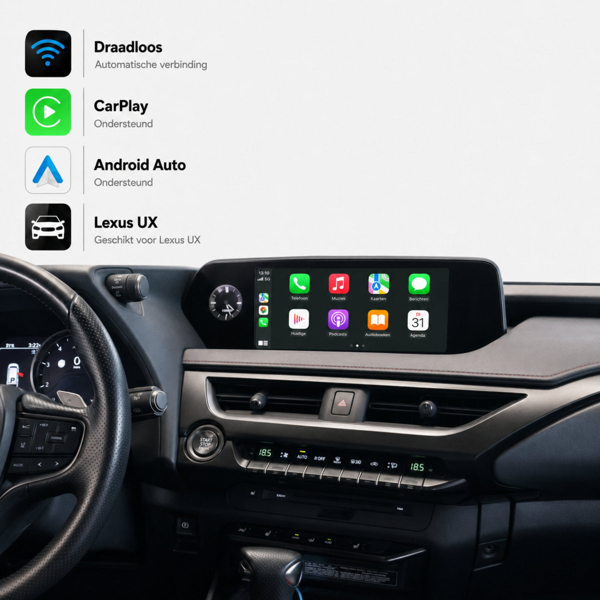 Lexus UX | 2019 fino al 2022 | Box CarPlay & Android Auto | Touchpad grande