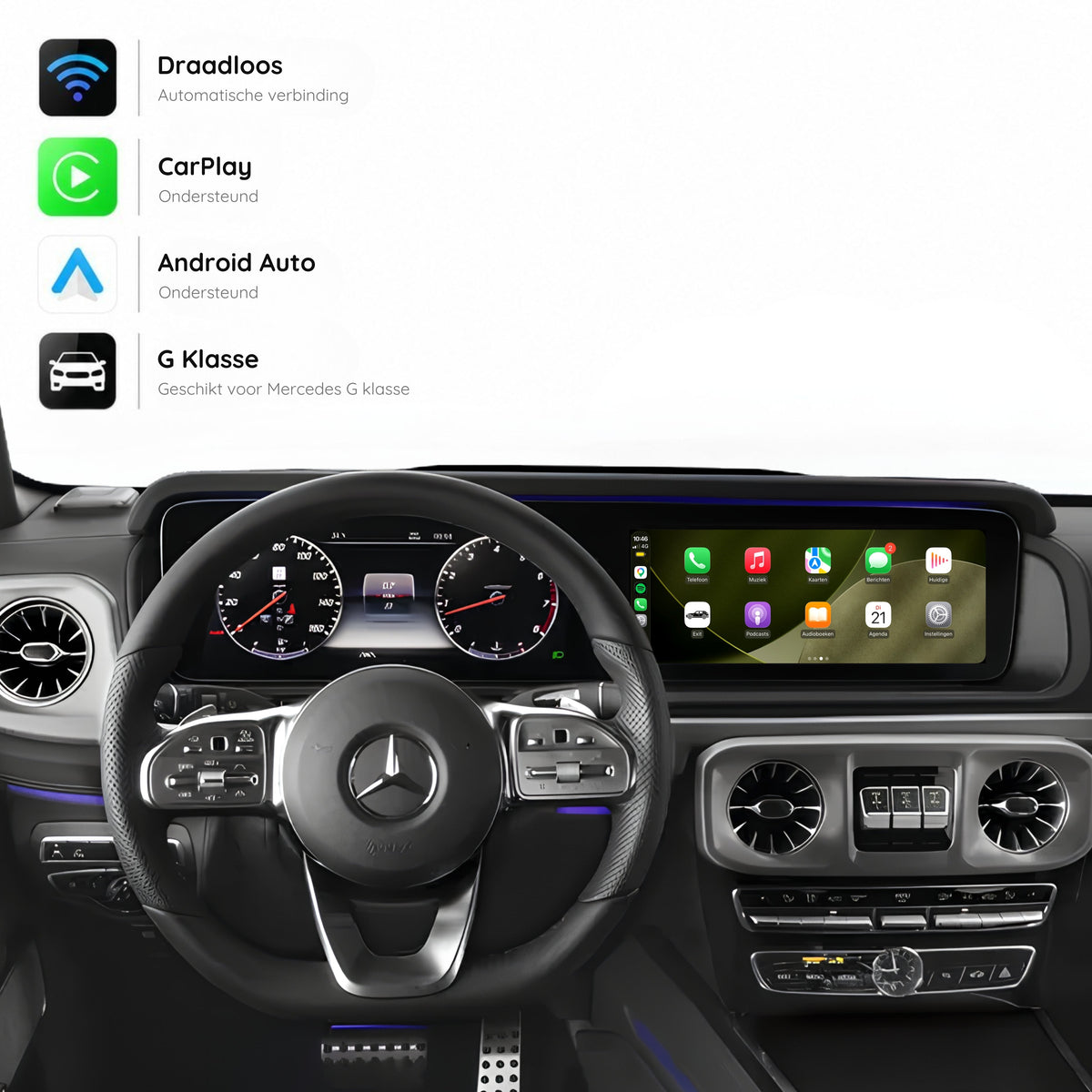 Mercedes G-Klasse W463 | 2018 t/m 2024 | CarPlay & Android Auto Box | NTG 5.5-1