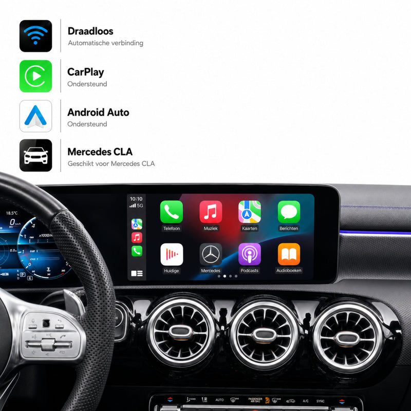 Mercedes CLA-Class W118 | 2019 to 2026 | CarPlay & Android Auto Box | NTG 6.0 (MBUX)-1