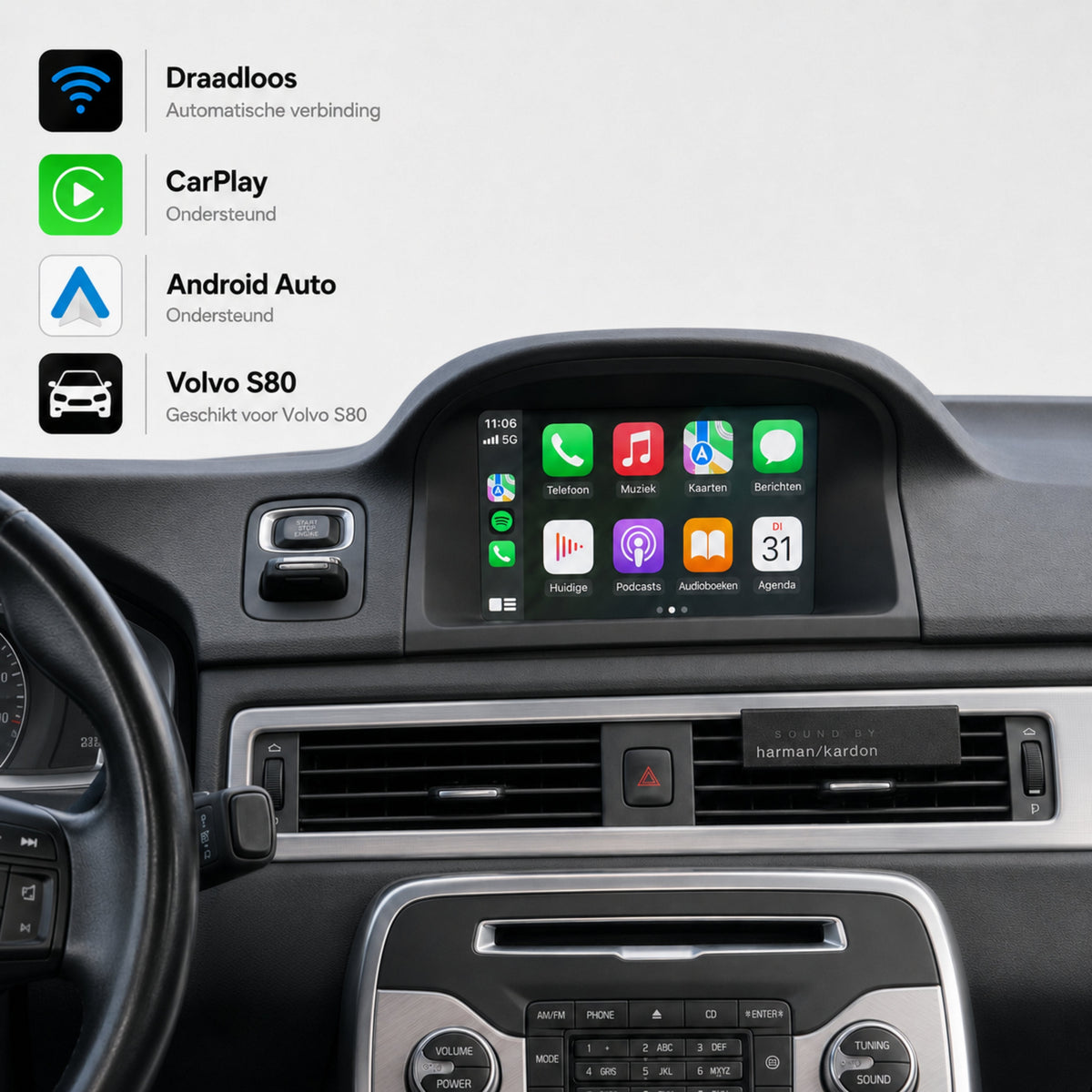 Volvo S80 | 2014 t/m 2016 | CarPlay & Android Auto Box | Sensus Connect-1