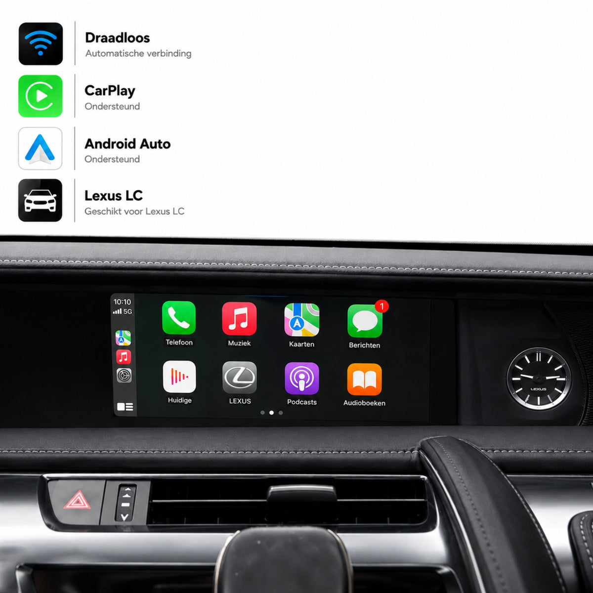 Lexus LC | 2017 fino al 2022 | Box CarPlay & Android Auto | Touchpad grande