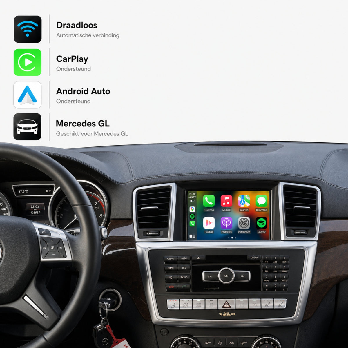 Mercedes GL-Klasse X166 | 2012 bis 2016 | CarPlay & Android Auto Box | NTG 4.5