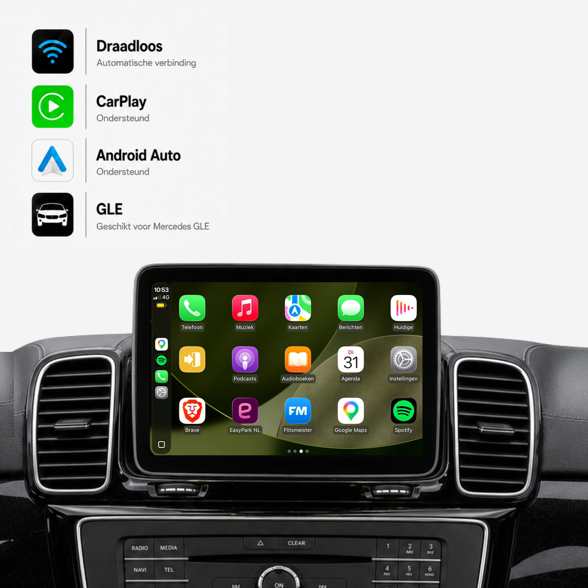 Mercedes GLE-Klasse W292 | 2015 t/m 2019 | CarPlay & Android Auto Box | NTG 5.0-1