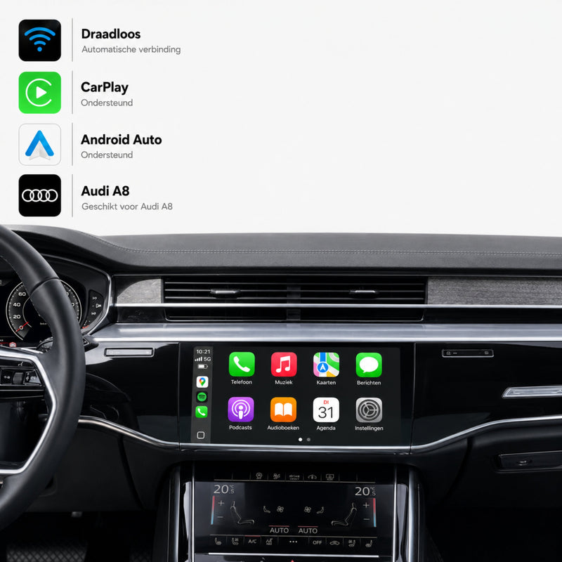 Audi A8 en Audi S8 | 2018 t/m 2025 | CarPlay & Android Auto Box | MIB3-1