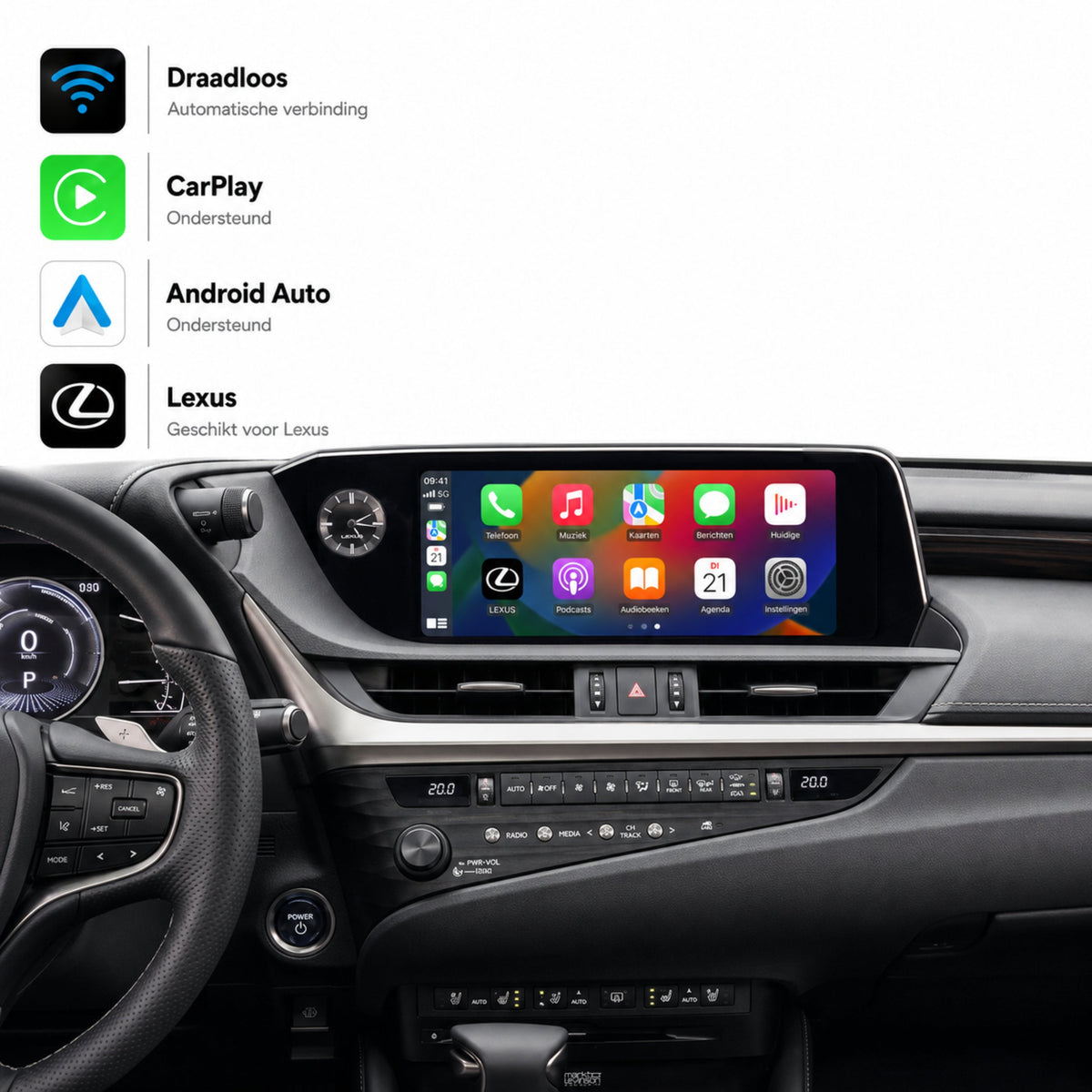 Lexus ES | 2018 t/m 2022 | CarPlay & Android Auto Box | Grote Touchpad-1