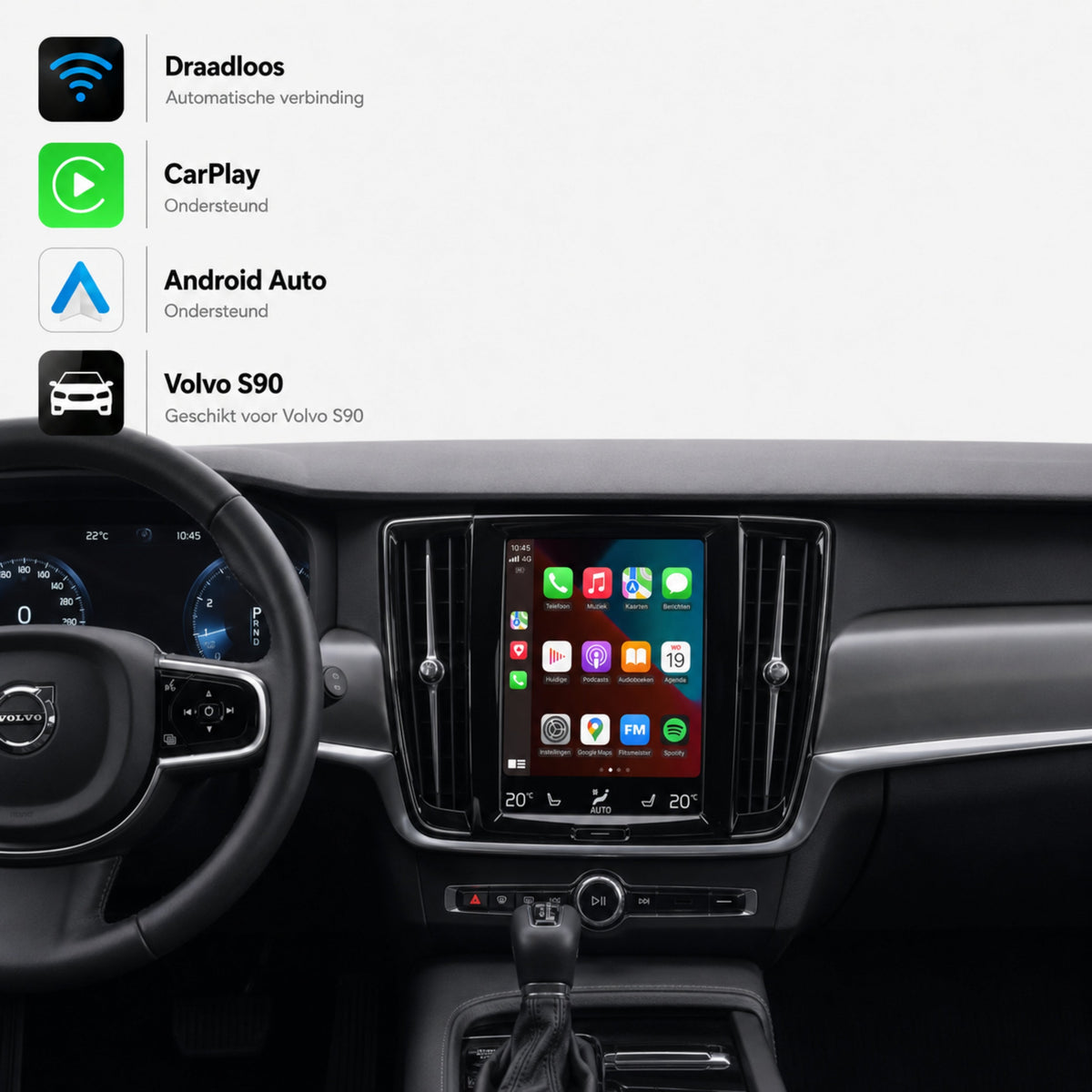Volvo S90 | 2015 t/m 2021 | CarPlay & Android Auto Box | Sensus Navigation-1