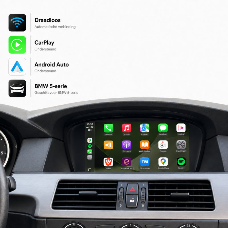 BMW 5 Serie E60/E61 | 2003 t/m 2009 | CarPlay & Android Auto Box | CCC-1