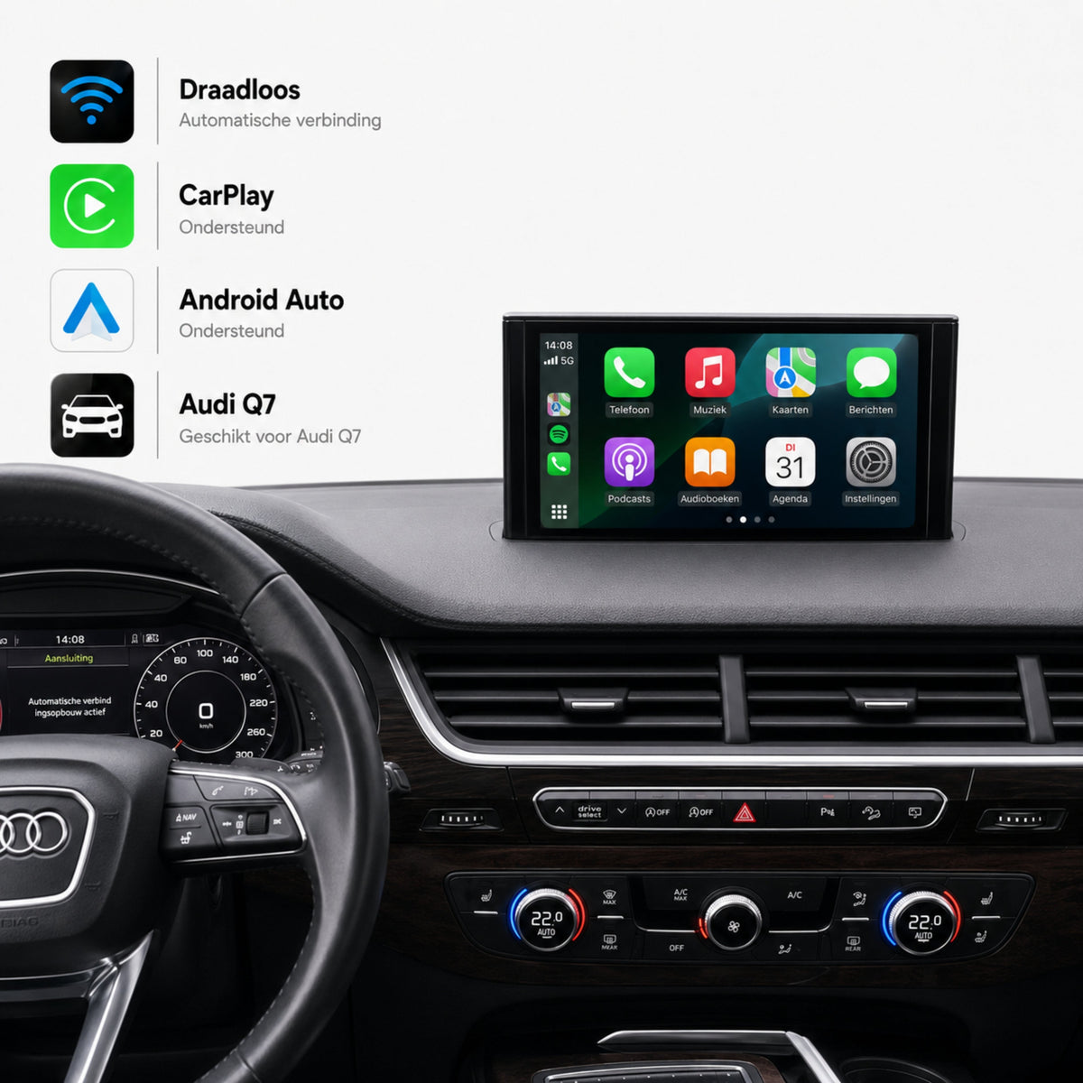 Audi Q7 | 2015 bis 2019 | CarPlay & Android Auto Box | MIB