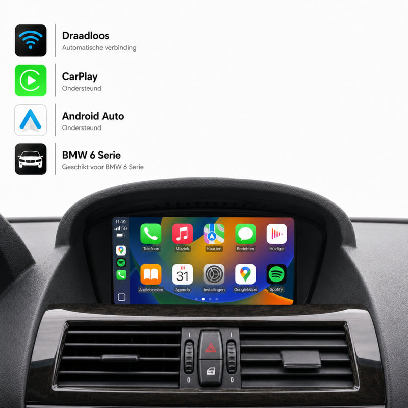BMW 6 Serie E63/E64 | 2004 t/m 2008 | CarPlay & Android Auto Box | CCC-1