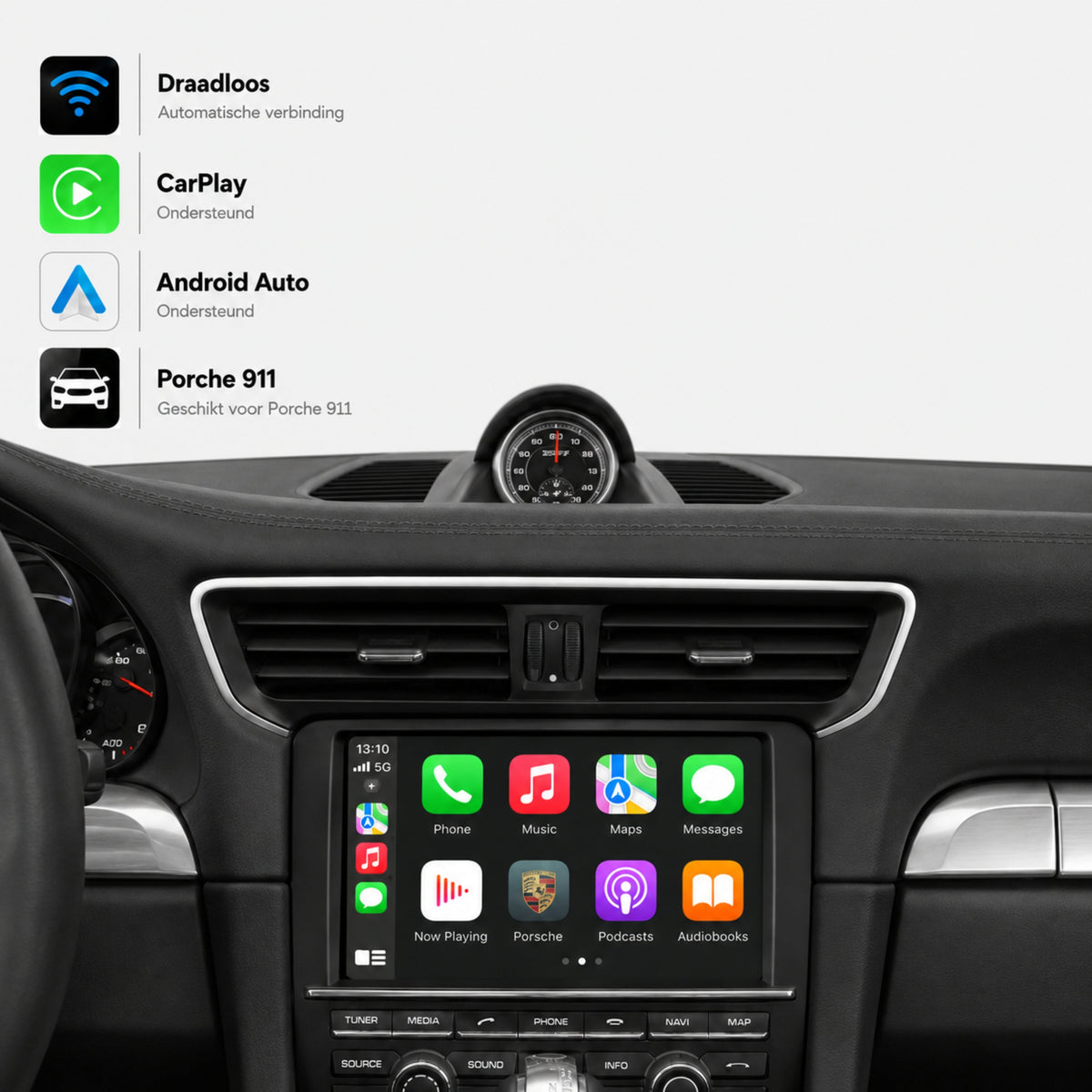 Porsche 911 (991.1) | 2012 t/m 2015 | CarPlay & Android Auto Box | PCM 3.1