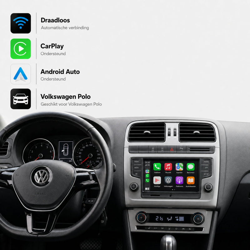 Volkswagen Polo | 2014 t/m 2026 | CarPlay & Android Auto Box | MIB-1