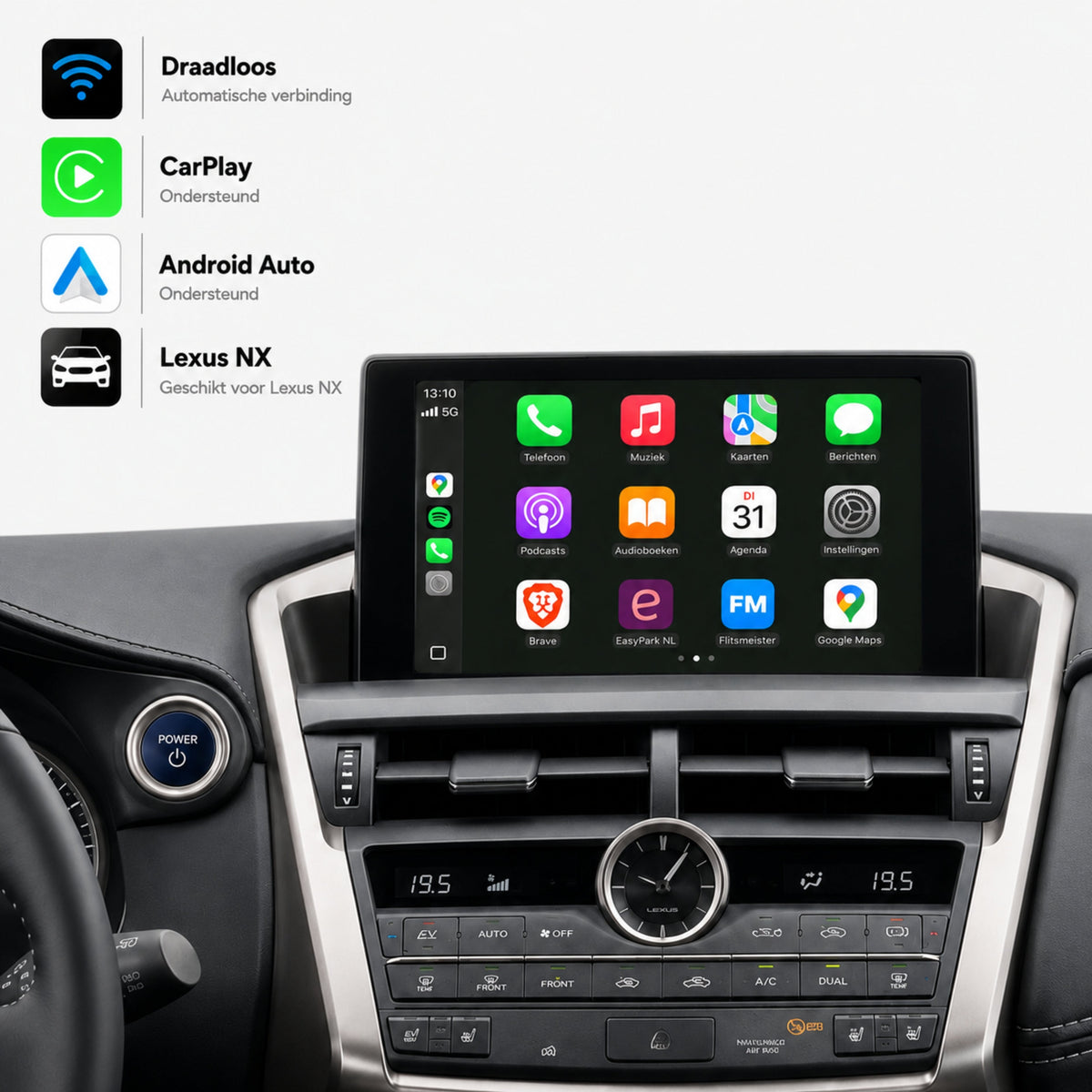 Lexus NX | 2014 t/m 2017 | CarPlay & Android Auto Box | Draaiknop-1