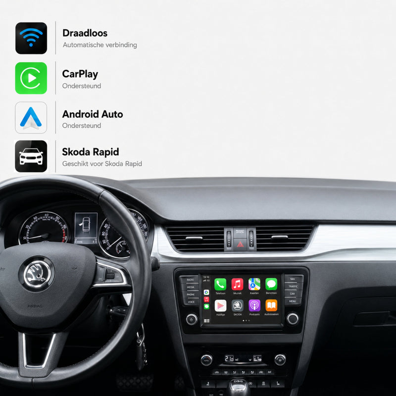 Škoda Rapid | 2015 t/m 2019 | CarPlay & Android Auto Box | MIB-1