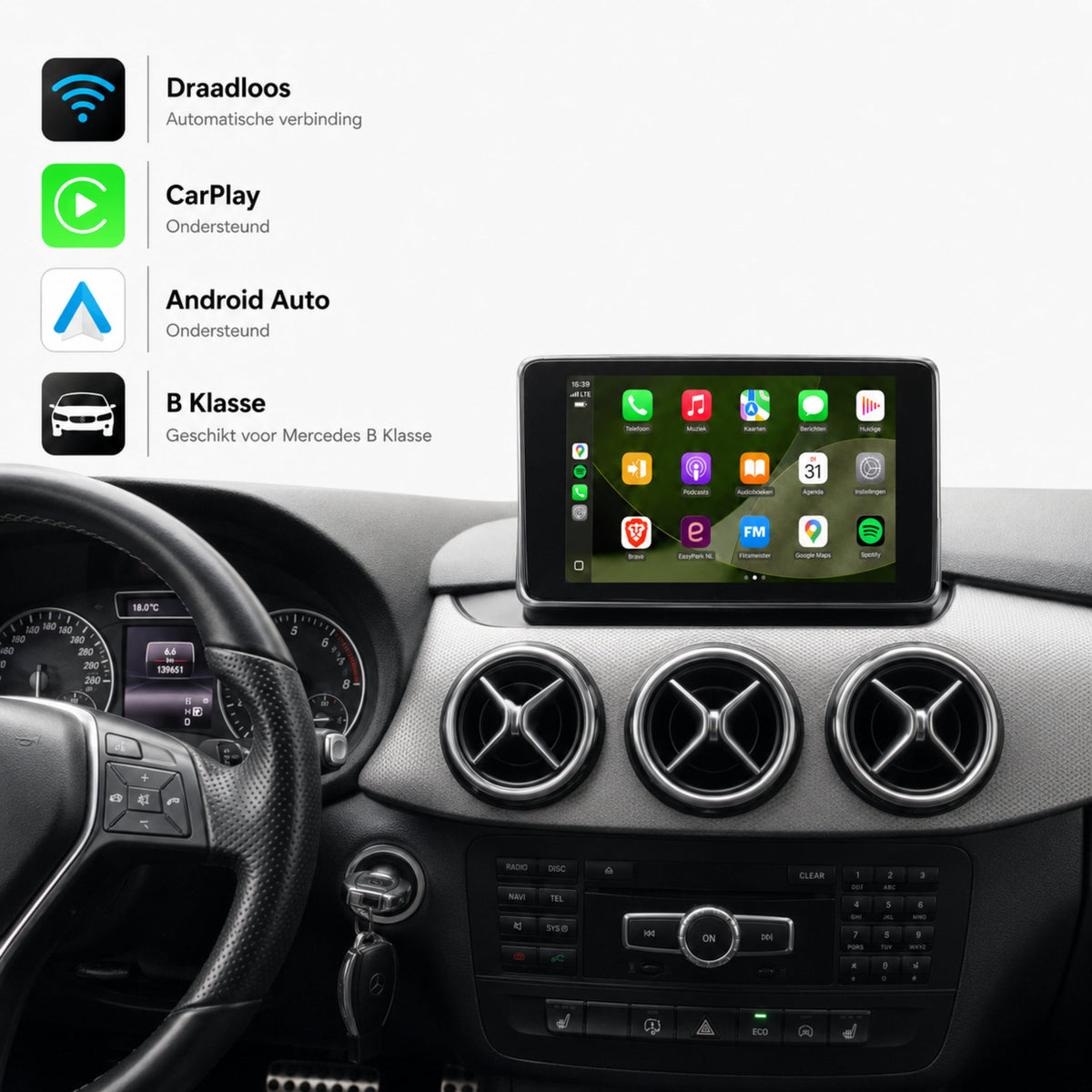 Mercedes B-Klasse | 2012 t/m 2015 | CarPlay & Android Auto Box | NTG 4.5-1