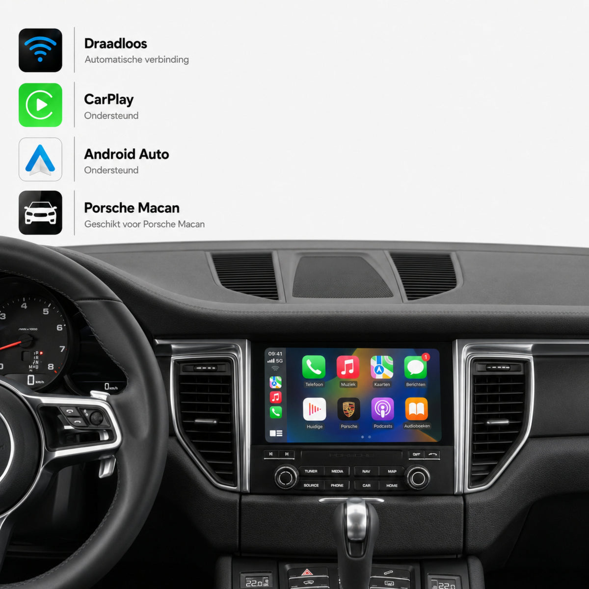 Porsche Macan (95B) | 2016 fino al 2018 | Box CarPlay & Android Auto | PCM 4.0