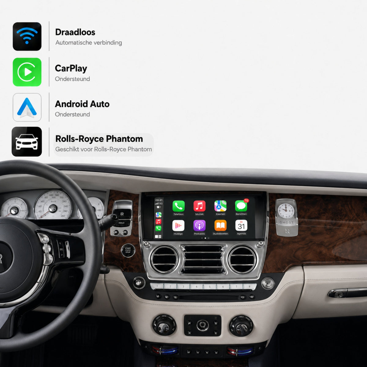 Rolls-Royce Phantom | 2013 t/m 2016 | CarPlay & Android Auto Box | CIC-1