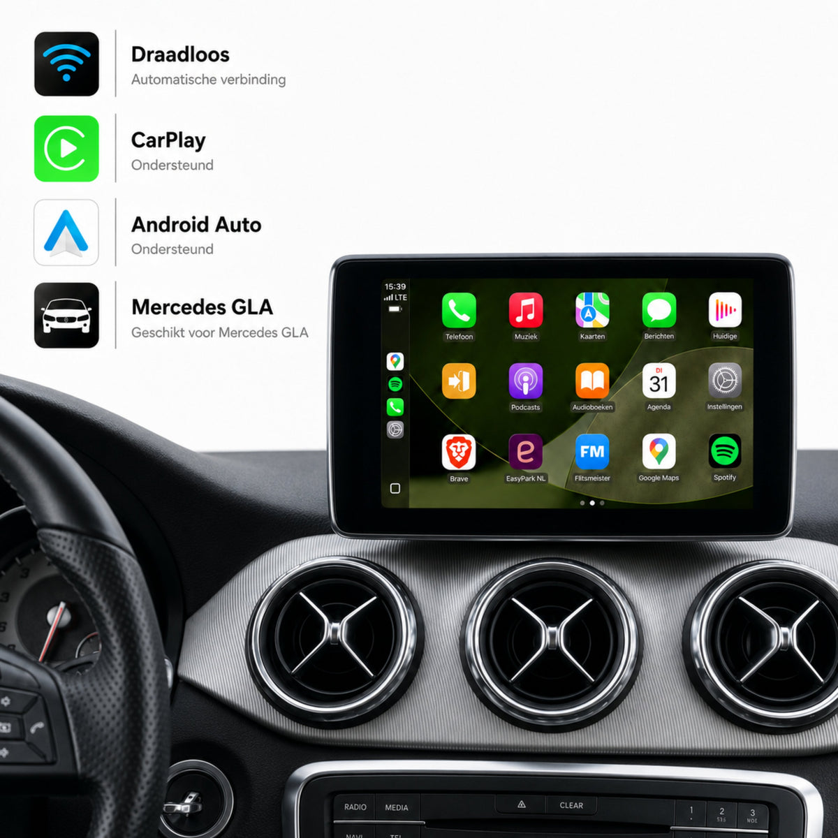Mercedes GLA-klasa | 2014 do 2015 | Moduł CarPlay & Android Auto | NTG 4.5