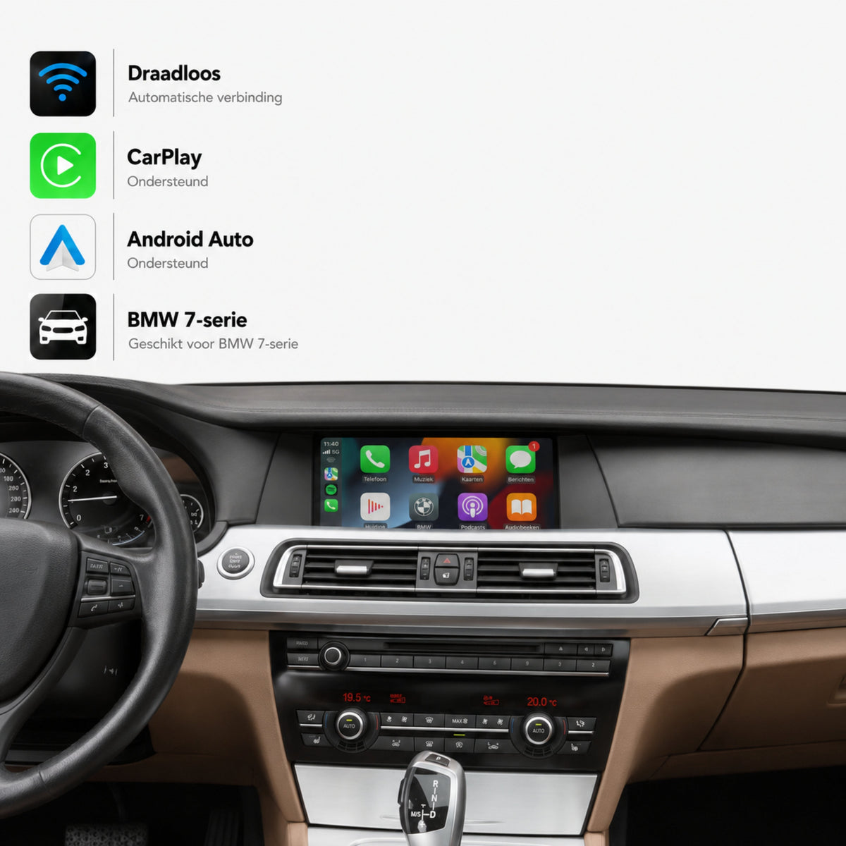 BMW 7 Serie E65/E66/F01/F02 | 2007 t/m 2012 | CarPlay & Android Auto Box | CIC-1