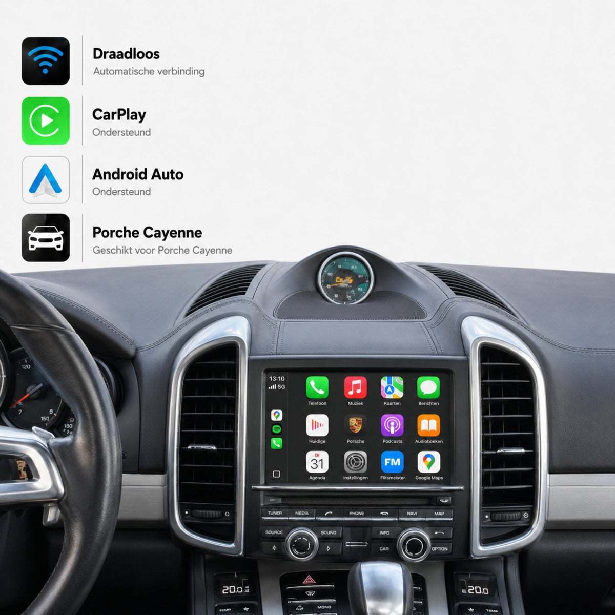 Porsche Cayenne (958) | 2010 fino al 2016 | Box CarPlay & Android Auto | PCM 3.1