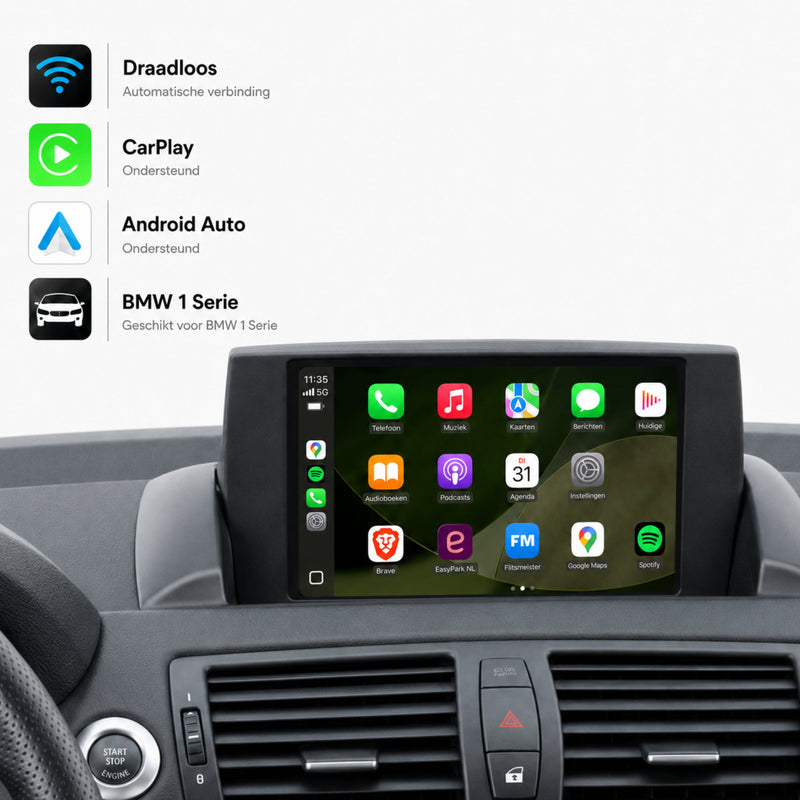 BMW 1 Serie E81/E82/E87/E88 | 2004 t/m 2009 | CarPlay & Android Auto Box | CCC-1