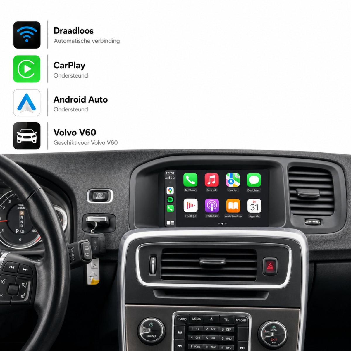 Volvo V60 | 2010 bis 2013 | CarPlay & Android Auto Box | Sensus