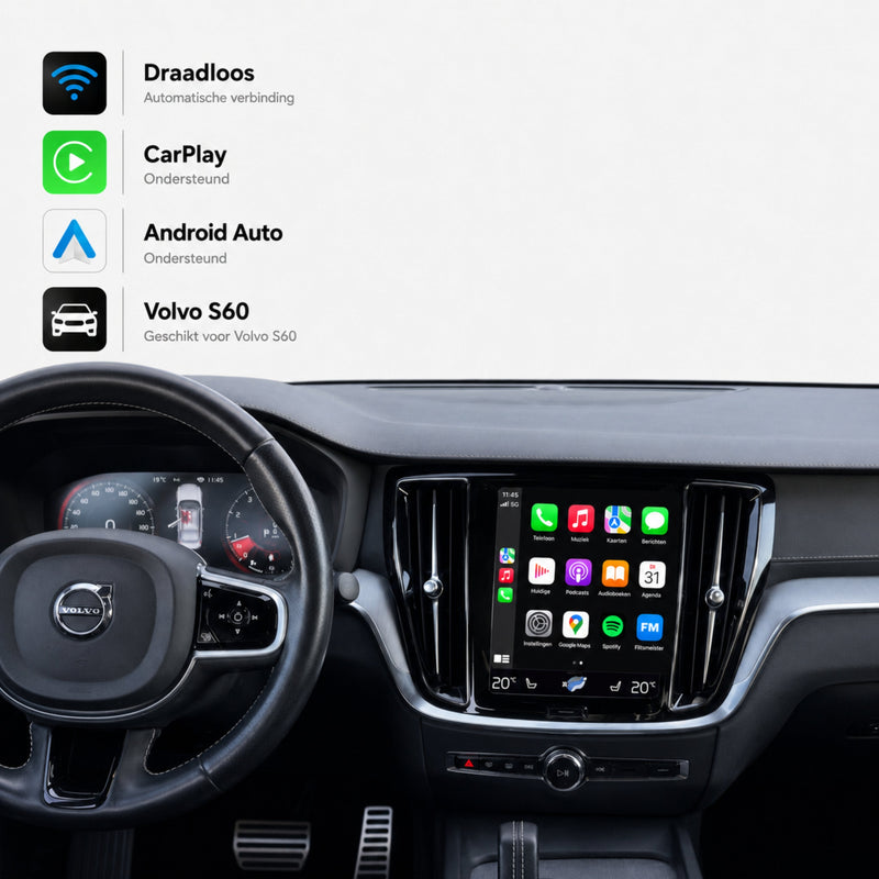 Volvo S60 | 2018 t/m 2021 | CarPlay & Android Auto Box | Sensus Navigation-1