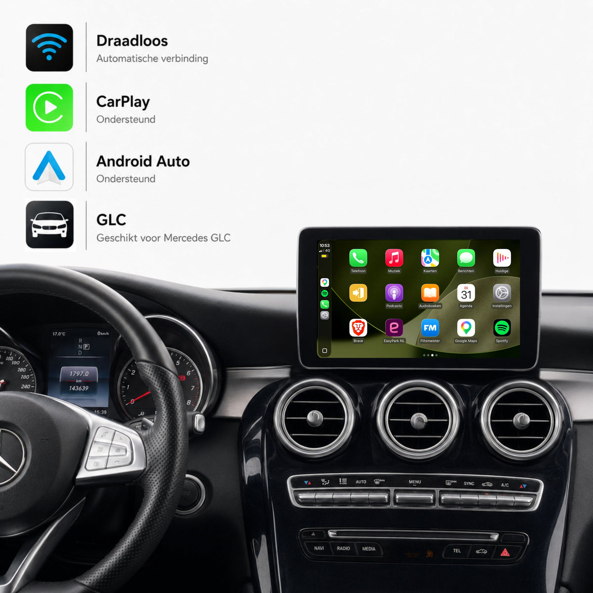 Mercedes GLC-Klasse W253 | 2015 t/m 2019 | CarPlay & Android Auto Box | NTG 5.0-1