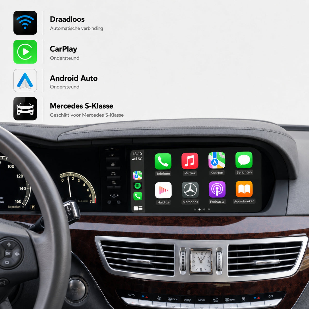 Mercedes S-Klasse | 2005 bis 2009 | CarPlay & Android Auto Box | NTG 3.0