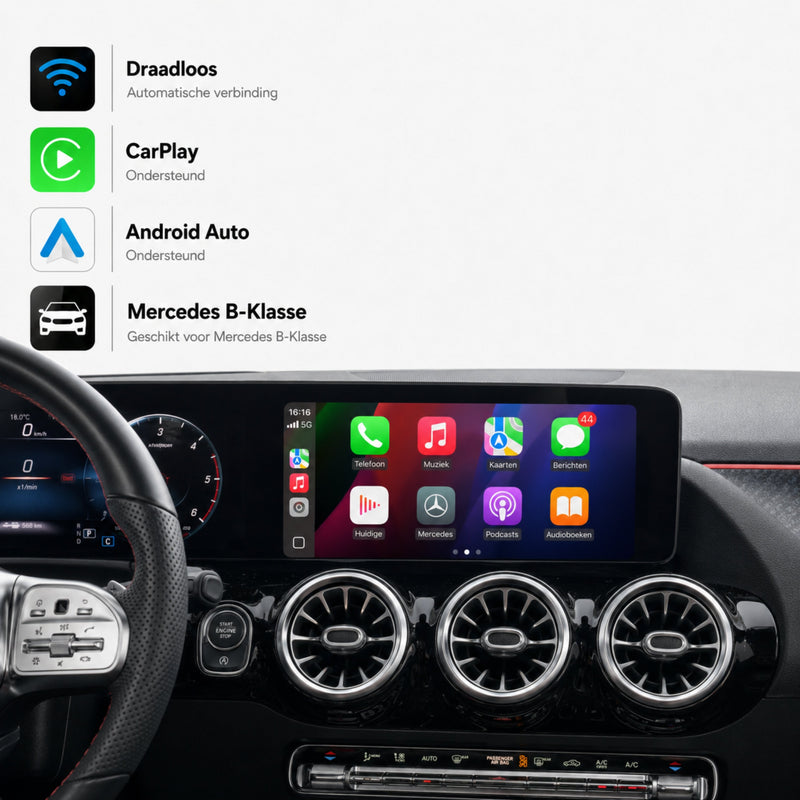 Mercedes B-Klasse W247 | 2019 t/m 2026 | CarPlay & Android Auto Box | NTG 6.0 (MBUX)-1